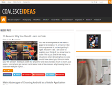 Tablet Screenshot of coalesceideas.com